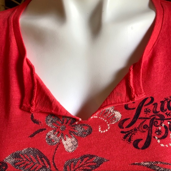LUCKY BRAND NWT Floral Paisley Short Sleeve Graphic Tee Small - Picture 5 of 10